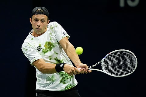 2024 US Open: Tallon Griekspoor, of the Netherlands during a first round match of the U.S. Open